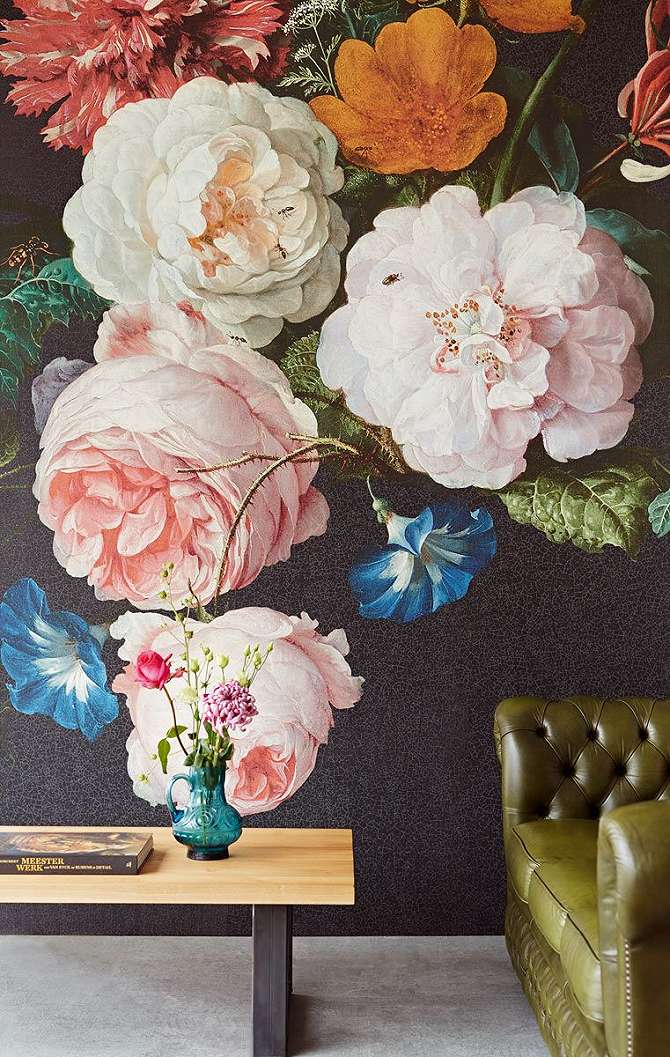 Eijffinger Masterpiece grandiozus színes virágmintás faliposzter