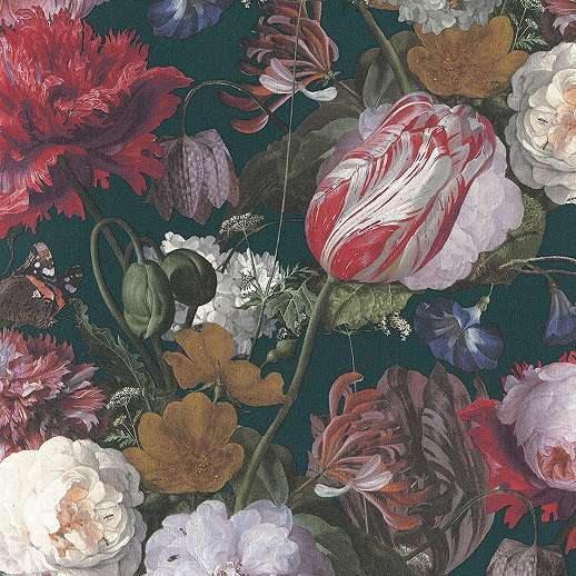 Eijffinger Masterpiece klasszikus stílusú romantikus virágmintás tapéta
