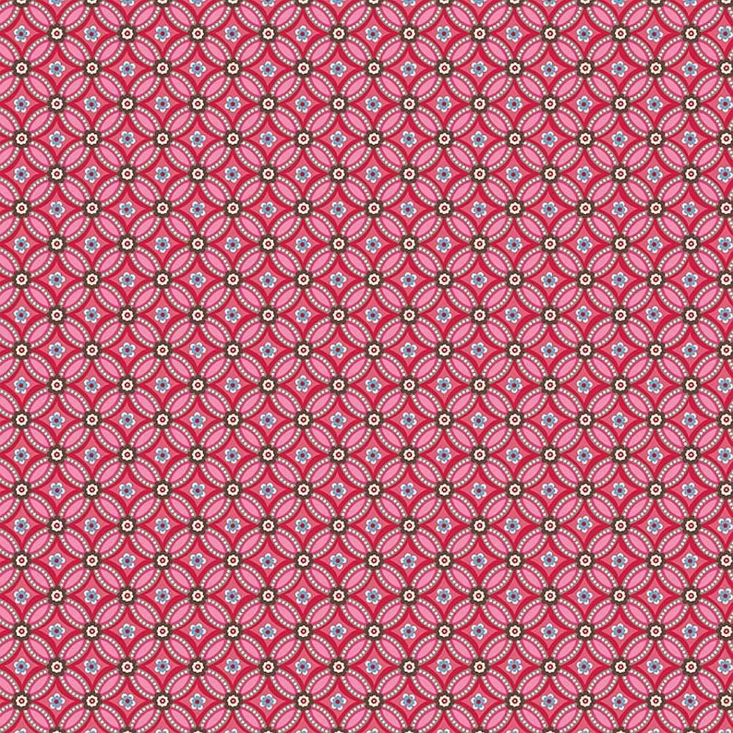Eijffinger Pip geometriai mintás piros színű orientális stílusú tapéta