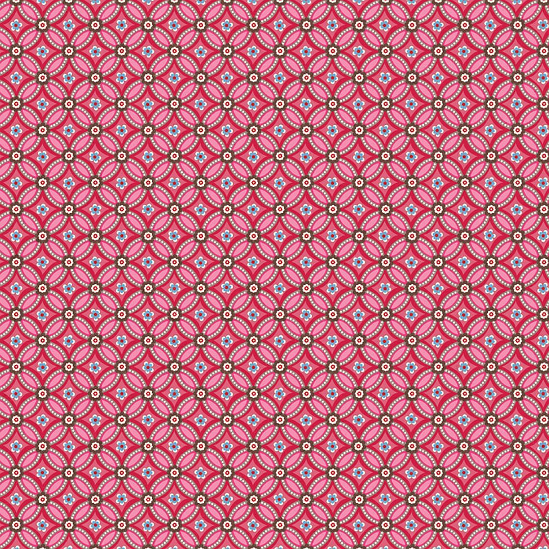 Eijffinger Pip geometriai mintás piros színű orientális stílusú tapéta