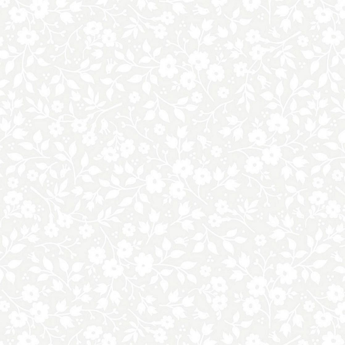 Eijffinger Pip levélmintás fehér színű orientális stílusú tapéta