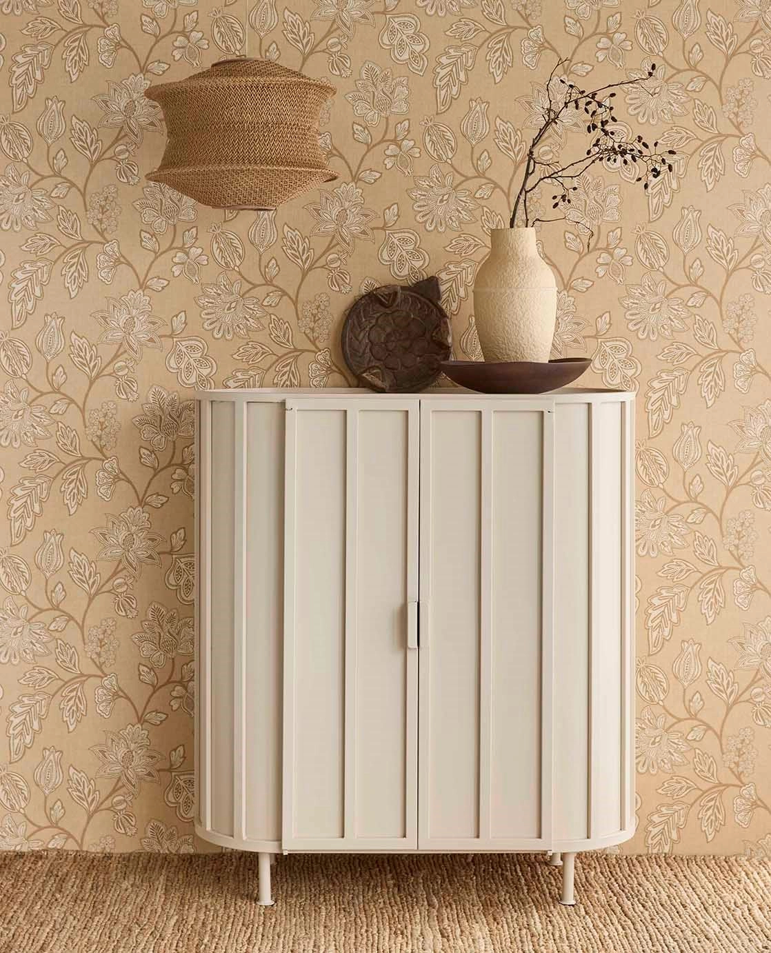 Eijffinger virágzófa mintás szürkéskék színű vinyl design tapéta