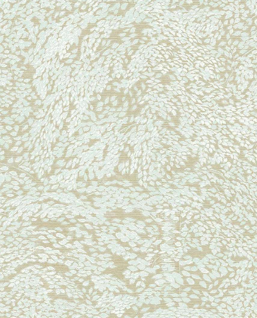 Eijffinger zöld és barna apró levél mintás design tapéta