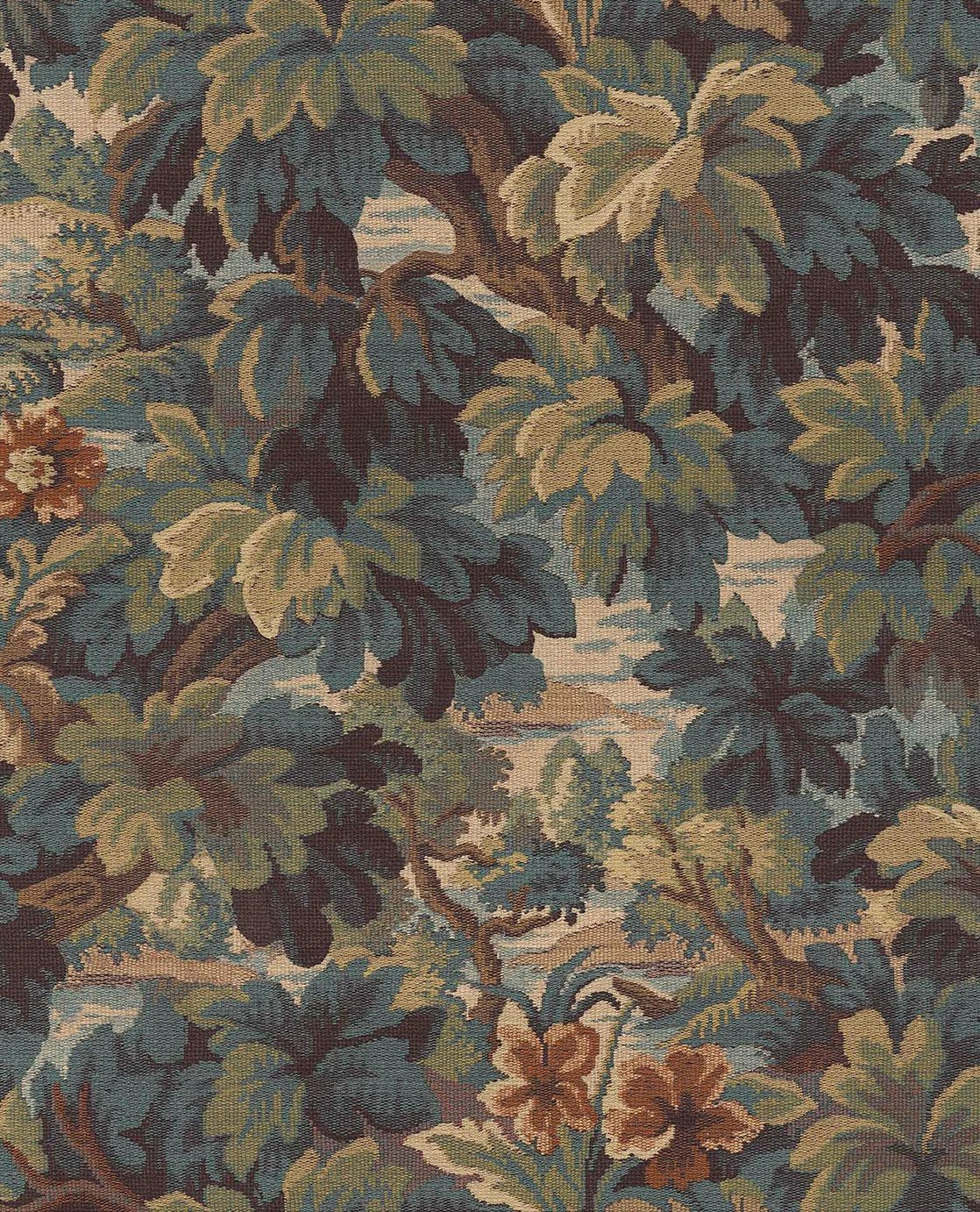 Eijffinger zöld színű faág és virág mintás design tapéta