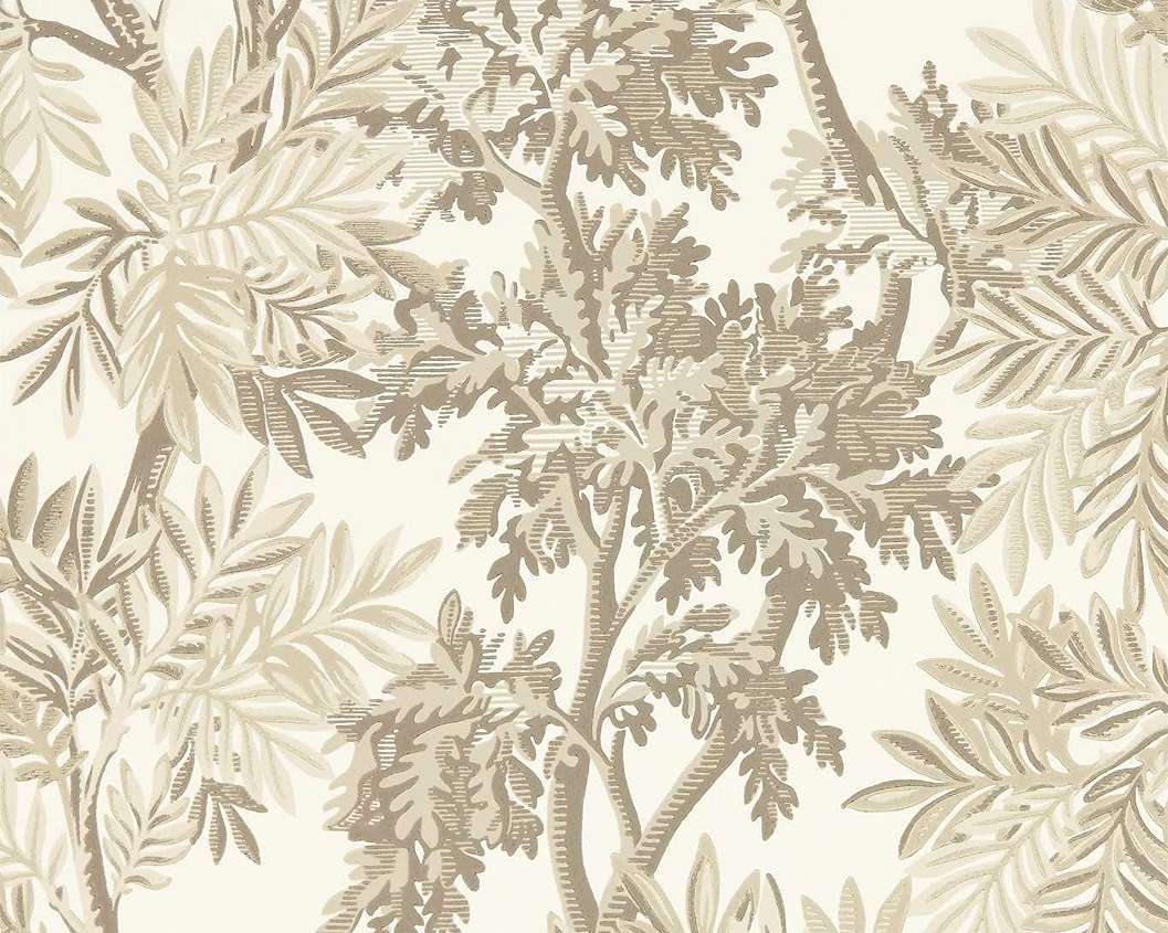 Elegáns angol design tapéta faág mintával beige színben