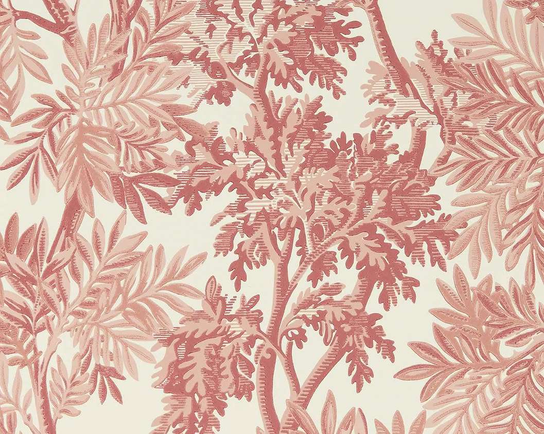 Elegáns angol design tapéta faág mintával bordó színben