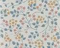 Elegáns angol design tapéta inda és virág mintával kék és sárga színben