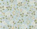 Elegáns angol design tapéta inda és virág mintával kék és zöld színben