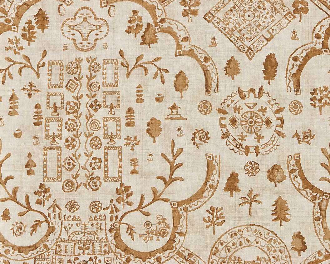 Elegáns angol design tapéta leveles mintával barna színben