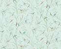 Elegáns angol design tapéta madár mintával zöld háttéren