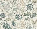 Elegáns angol design tapéta virág és levél mintával zöld színben