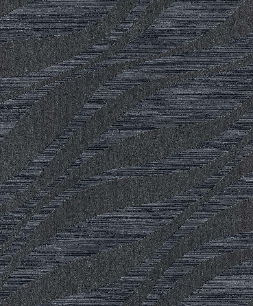 Elegáns antracit szürke hullám mintás design tapéta