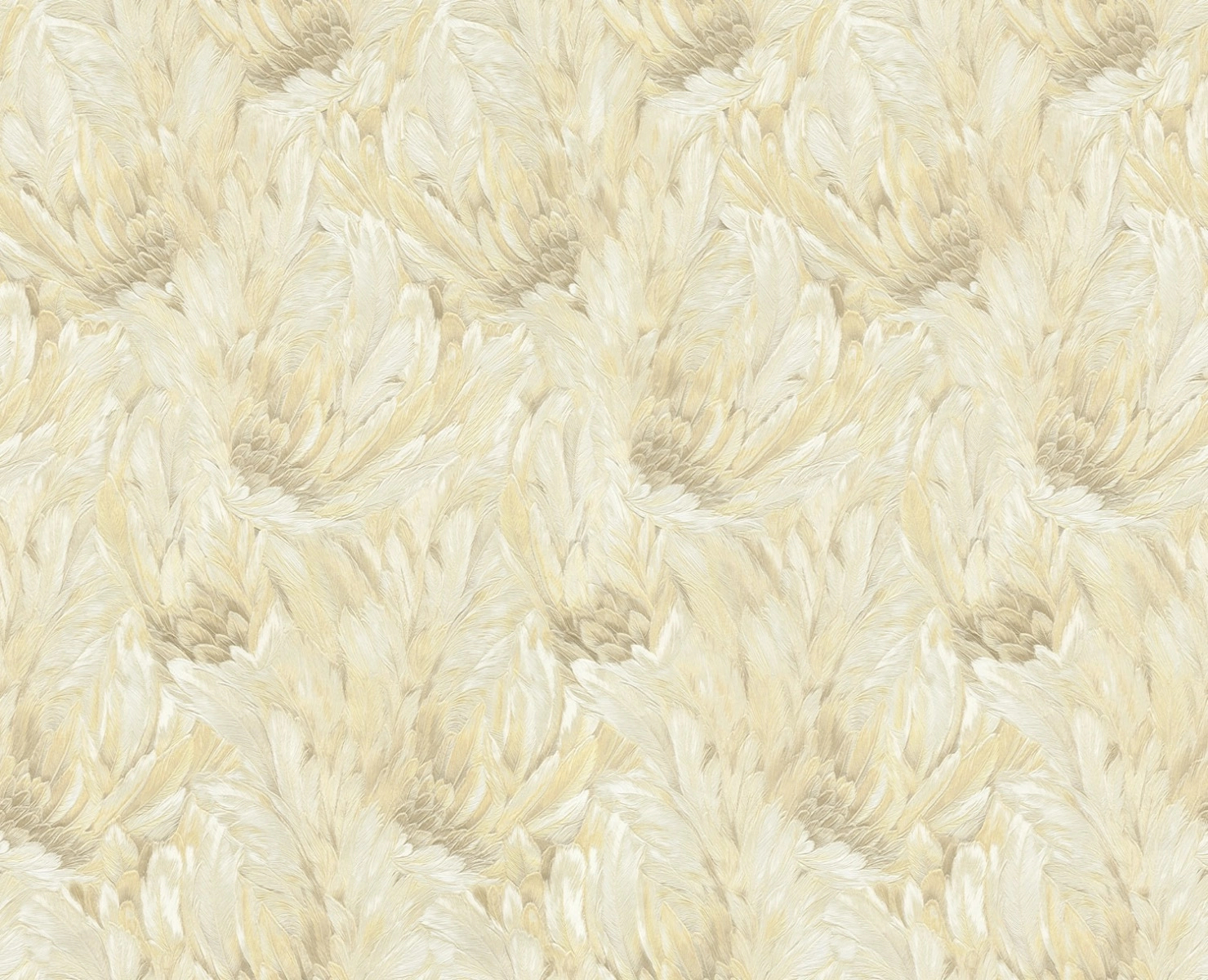 Elegáns beige arany toll mintás Roberto Cavalli design tapéta