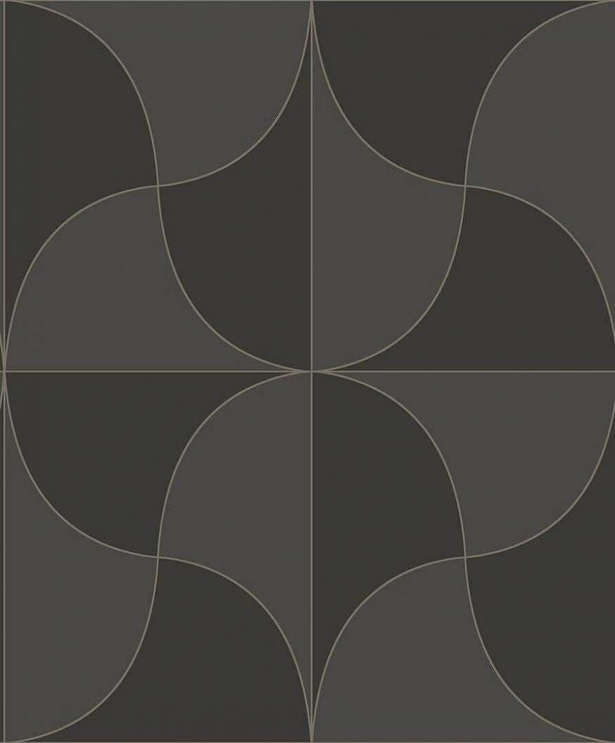 Elegáns dekor tapéta fekete geometrikus mintával