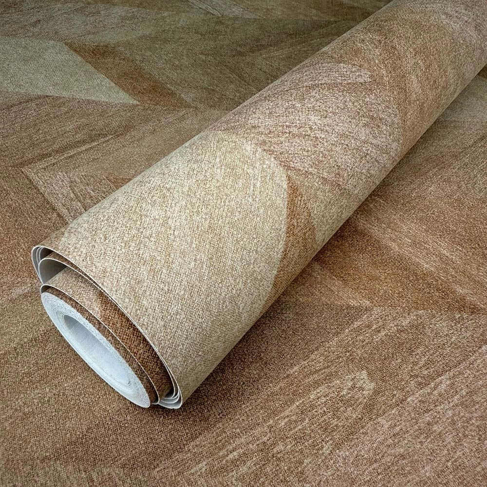 Elegáns design tapéta fahatású halzálka mintával barna színben