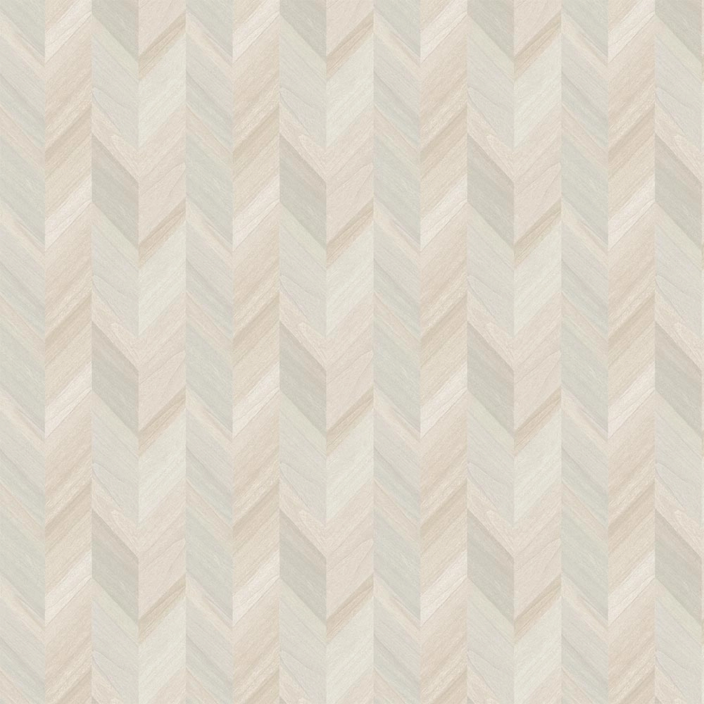 Elegáns design tapéta fahatású halzálka mintával beige színben