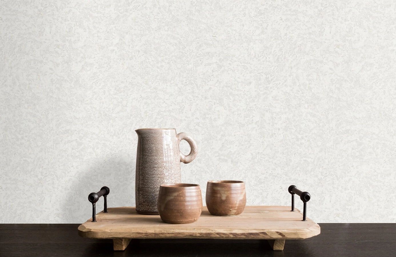 Elegáns ezüst stukrtúrált felületű design tapéta