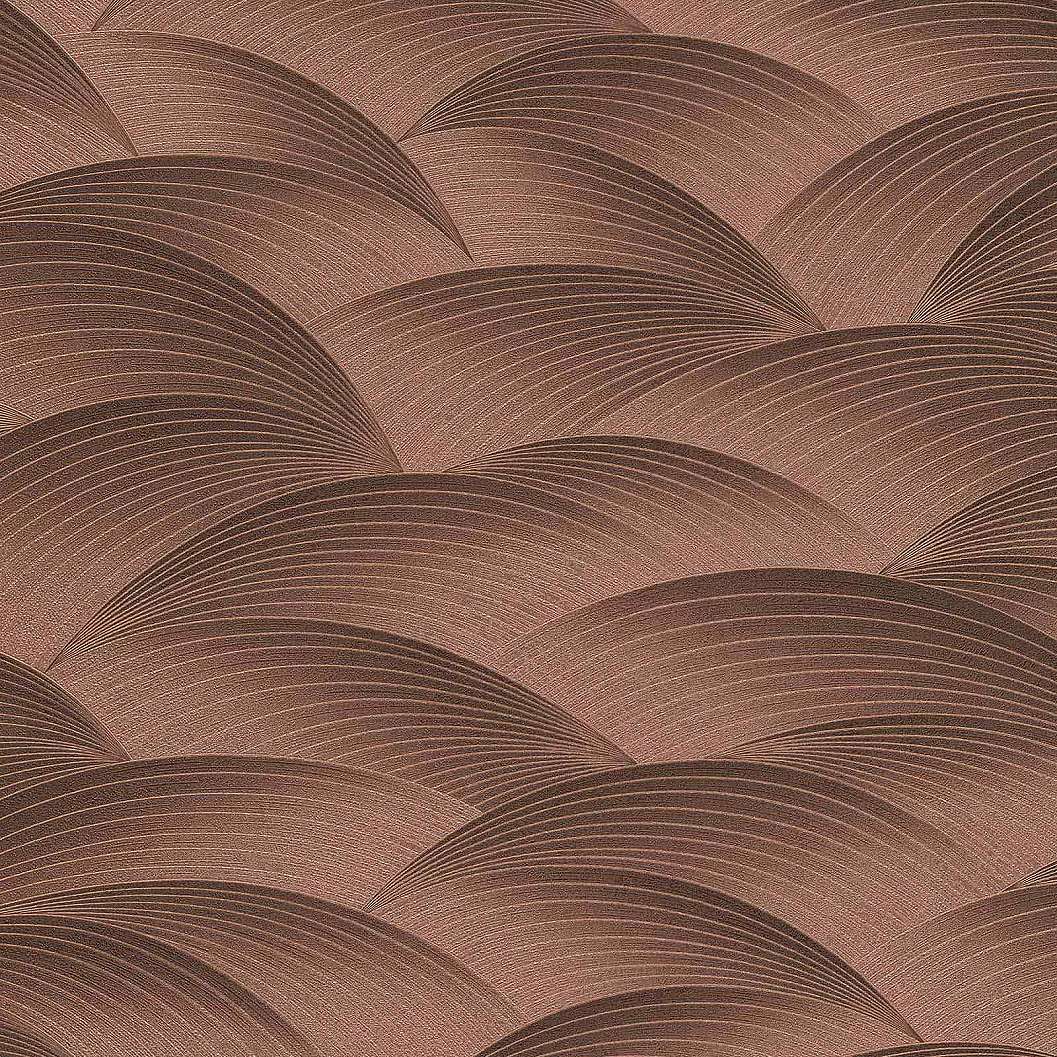 Elegáns hullám mintás bronz design tapéta
