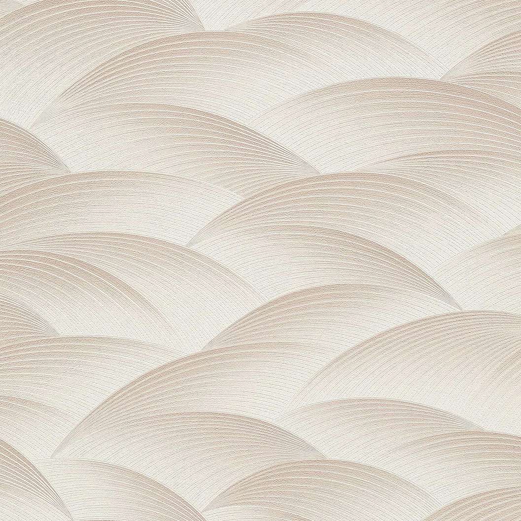 Elegáns hullám mintás krém beige design tapéta