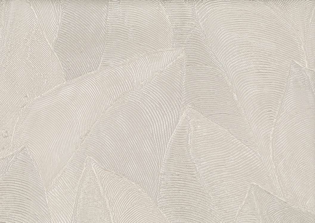 Elegáns Jannelli dekor tapéta fényes és matt meleg világosszürke színű struktúrált levél mintával
