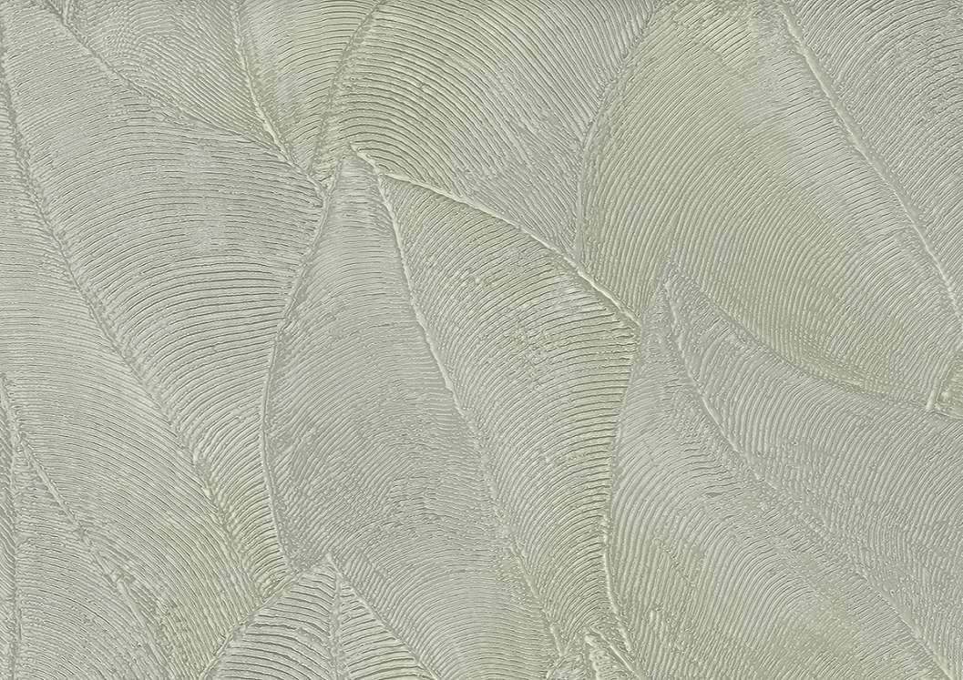 Elegáns Jannelli dekor tapéta fényes és matt zöld színű struktúrált levél mintával