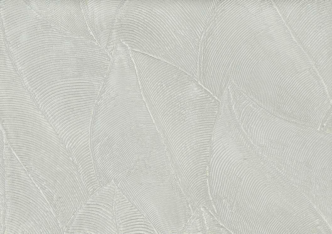 Elegáns Jannelli dekor tapéta fényes és matt zöldesszürke színű struktúrált levél mintával