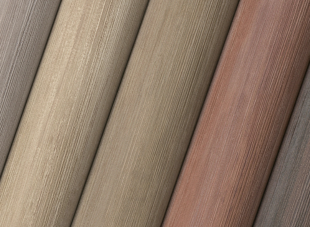 Elegáns Jannelli dekor tapéta világosbarna színű karcolt vízszintes csíkos mintával