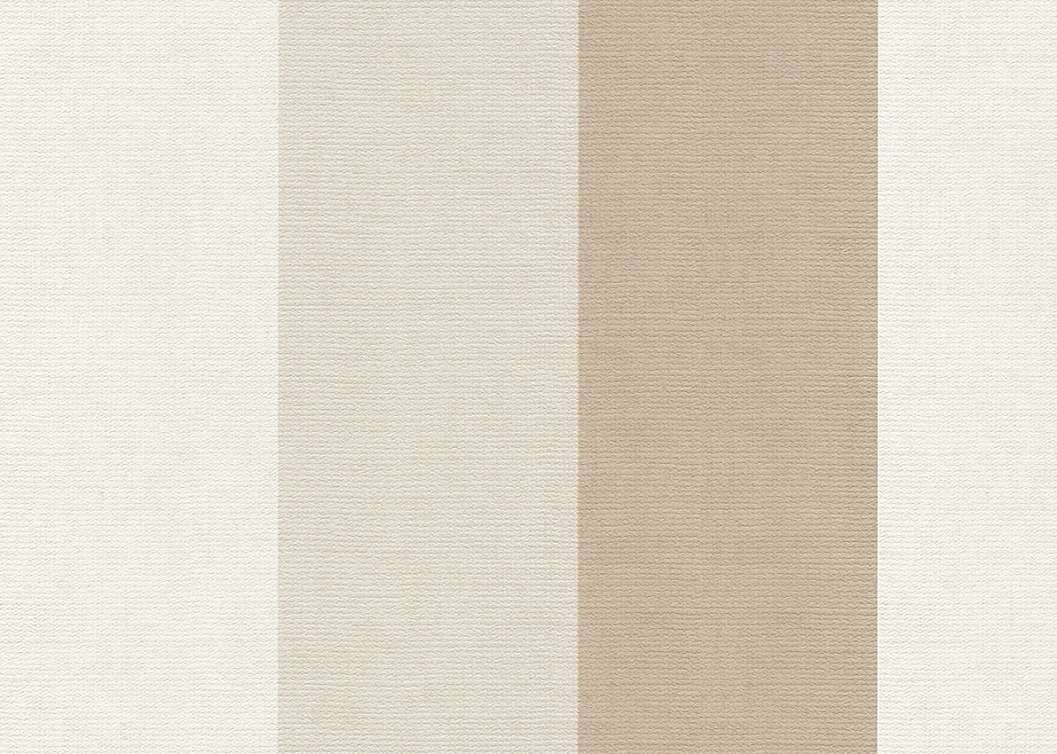 Elegáns Jannelli design tapéta fehér beige és barna színű széles csíkos mintával