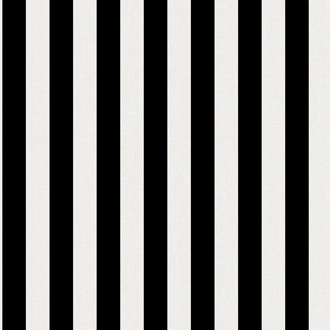 Elegáns Jannelli design tapéta fekete fehér széles csíkos mintával