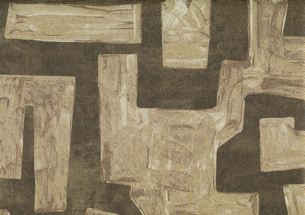 Elegáns Jannelli design tapéta fémes bronz és arany színű kőhatású geometria mintával