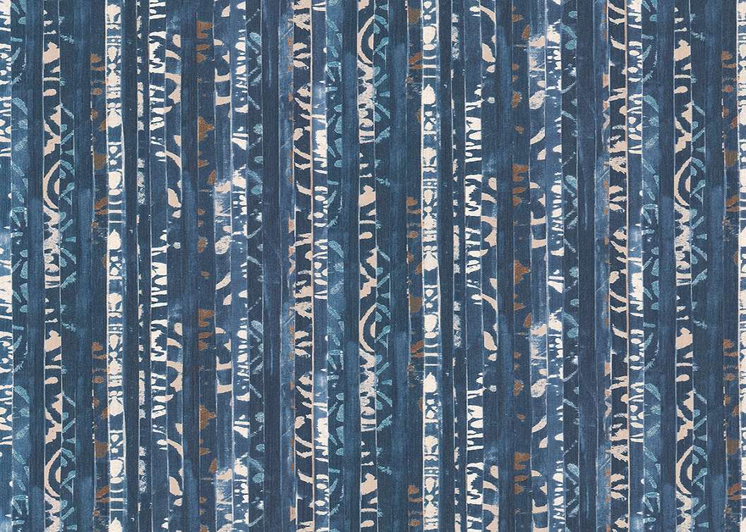 Elegáns Jannelli design tapéta kék színű aprómintás csíkos mintával