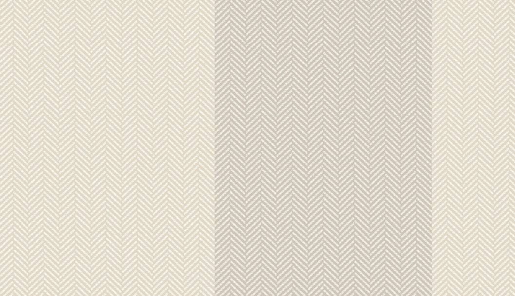 Elegáns Jannelli design tapéta krém és tópszínű halszálkamintás árnyalatban széles csíkos mintával