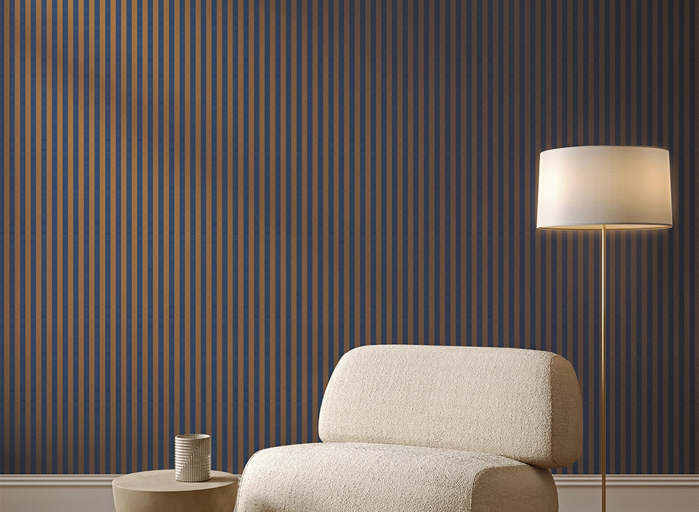 Elegáns Jannelli design tapéta szürke és fehér színű keskeny csíkos mintával