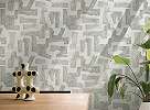 Elegáns Jannelli design tapéta szürke és fémes ezüst színű kőhatású geometria mintával