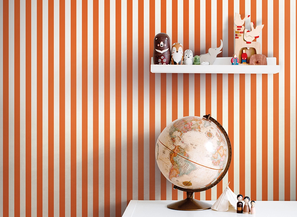 Elegáns Jannelli design tapéta zsályazöld és fehér színű csíkos mintával