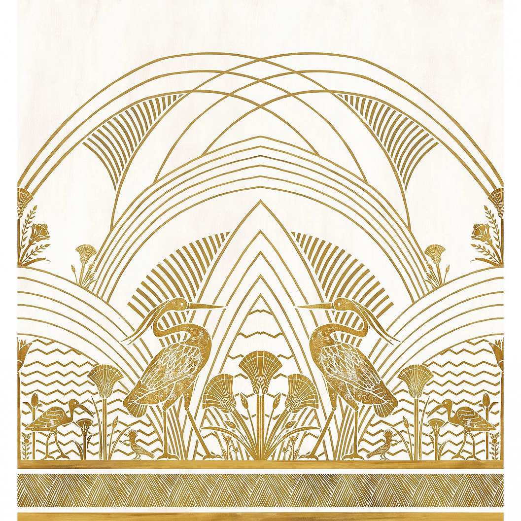 Elegáns orientális fehér arany Casamance design fotó tapéta