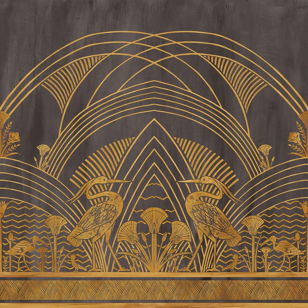 Elegáns orientális fekete arany Casamance design fotó tapéta