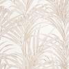 Elegáns pálmaleveles design tapéta gyöngyház fehér arany színekkel