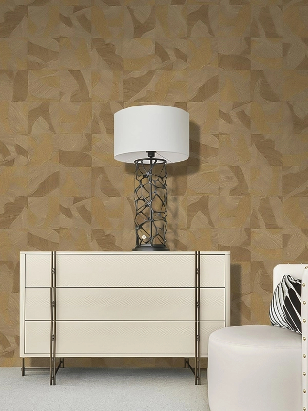 Elegáns Roberto Cavalli design tapéta arany absztrakt geometrikus mintával