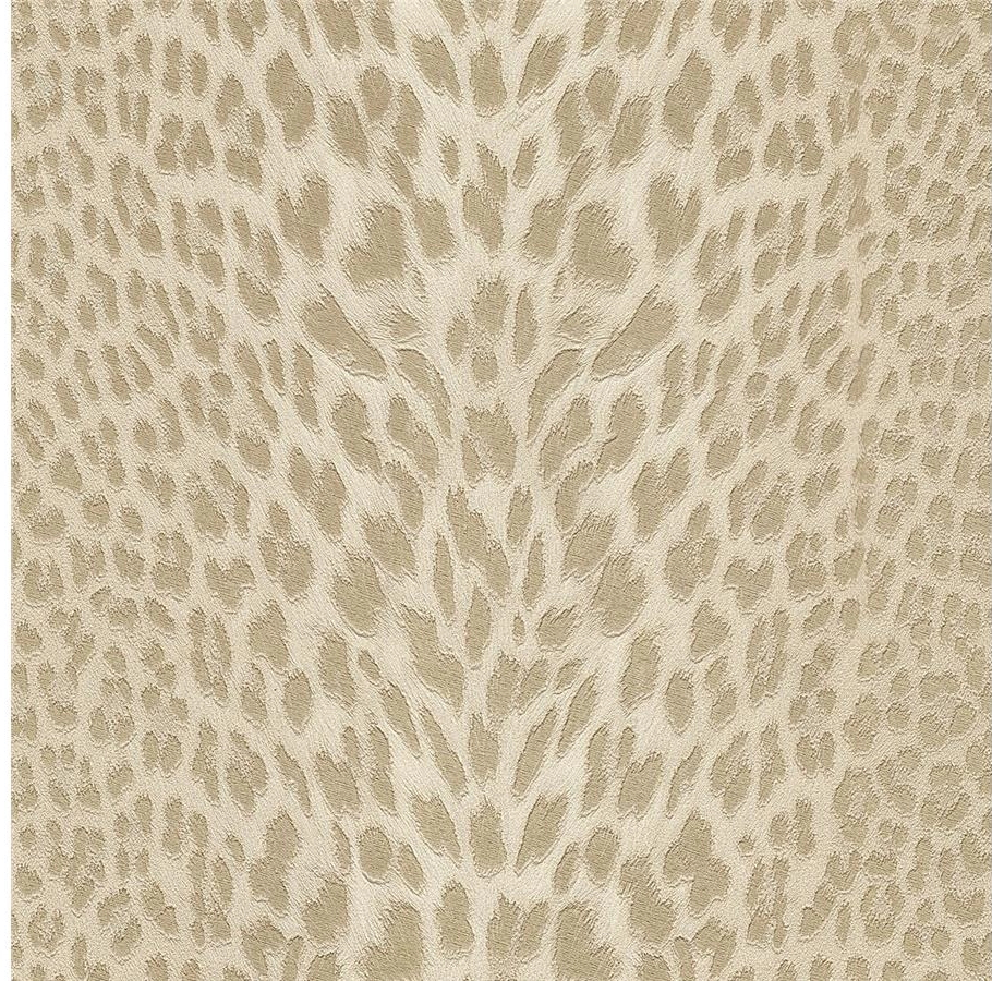 Elegáns Roberto Cavalli design tapéta arany beige leopárdfoltos mintával