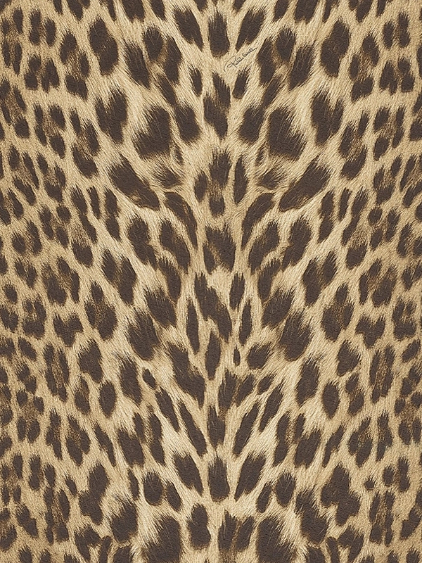 Elegáns Roberto Cavalli design tapéta beige arany és fekete leopárdfoltos mintával