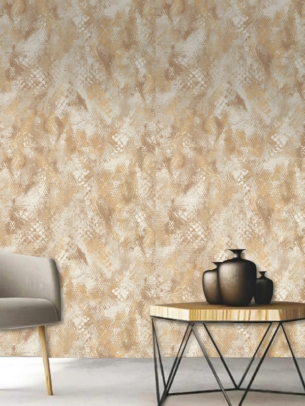 Elegáns Roberto Cavalli design tapéta kigyóbőr mintával törtfehér és arany színben