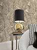 Elegáns Roberto Cavalli design tapéta krém színű levél mintával