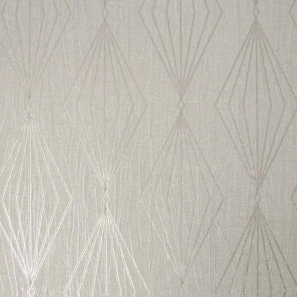 Elegáns struktúrált felületű geometria mintás szürkés beige design tapéta