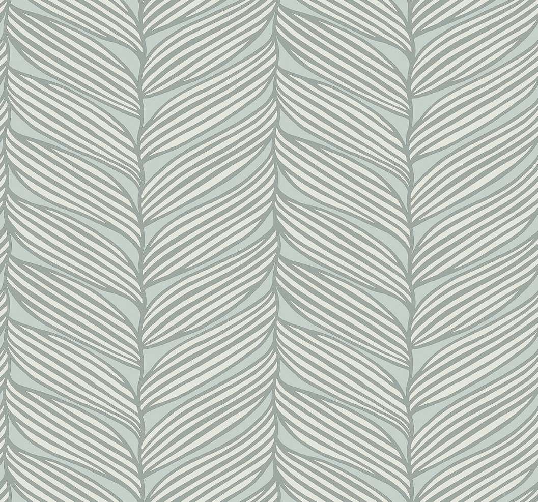 Elegáns szürke ezüst design tapéta leveles mintával
