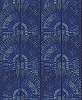Élénk kék khroma design tapéta fahatású geometriai struktúrával