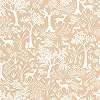 Erdei állat és fa mintás gyerek design tapéta beige színben