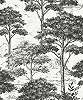 Erdei fa mintás tapéta fekete fehér színben vinyl mosható