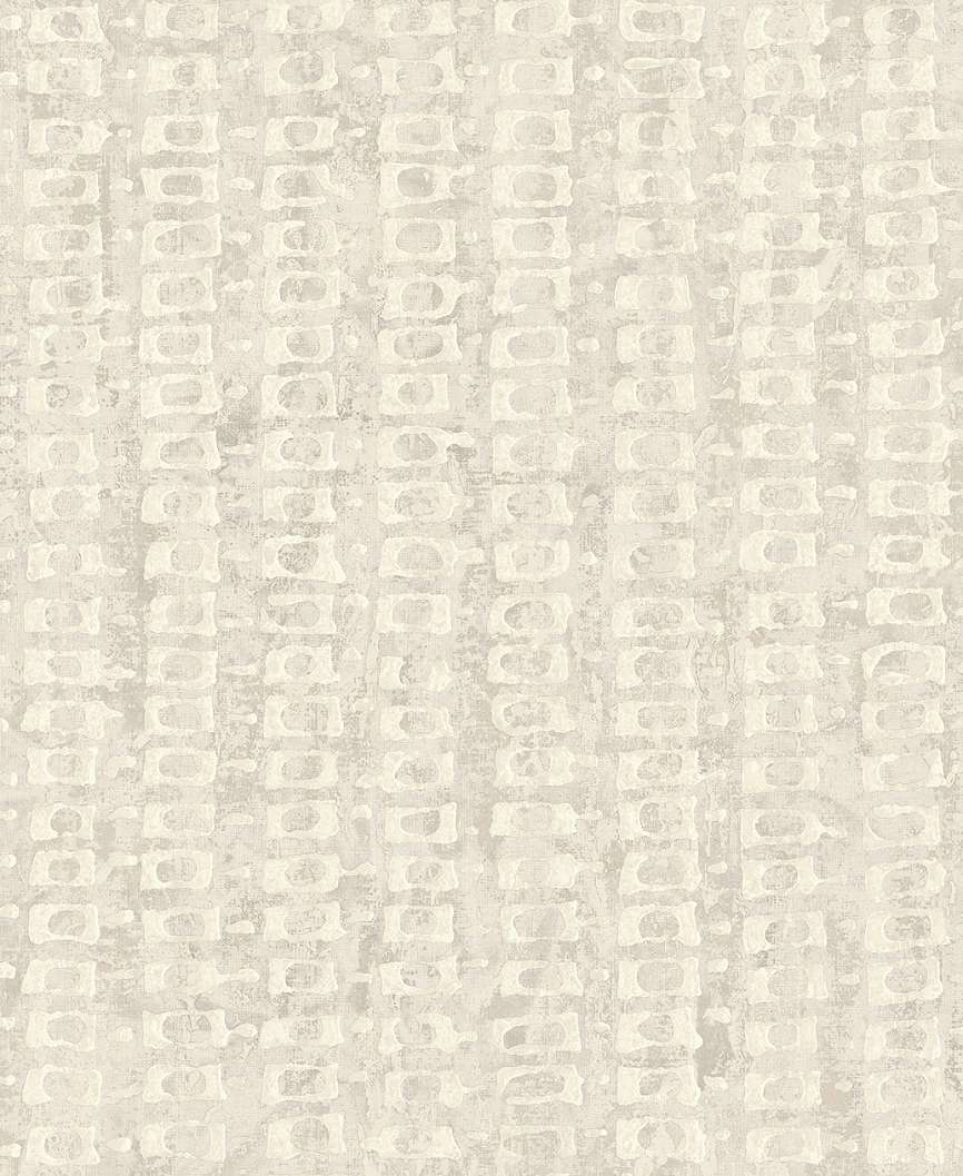 Ezüst bézs színű luxus tapéta fémes hatású geometrikus mintával