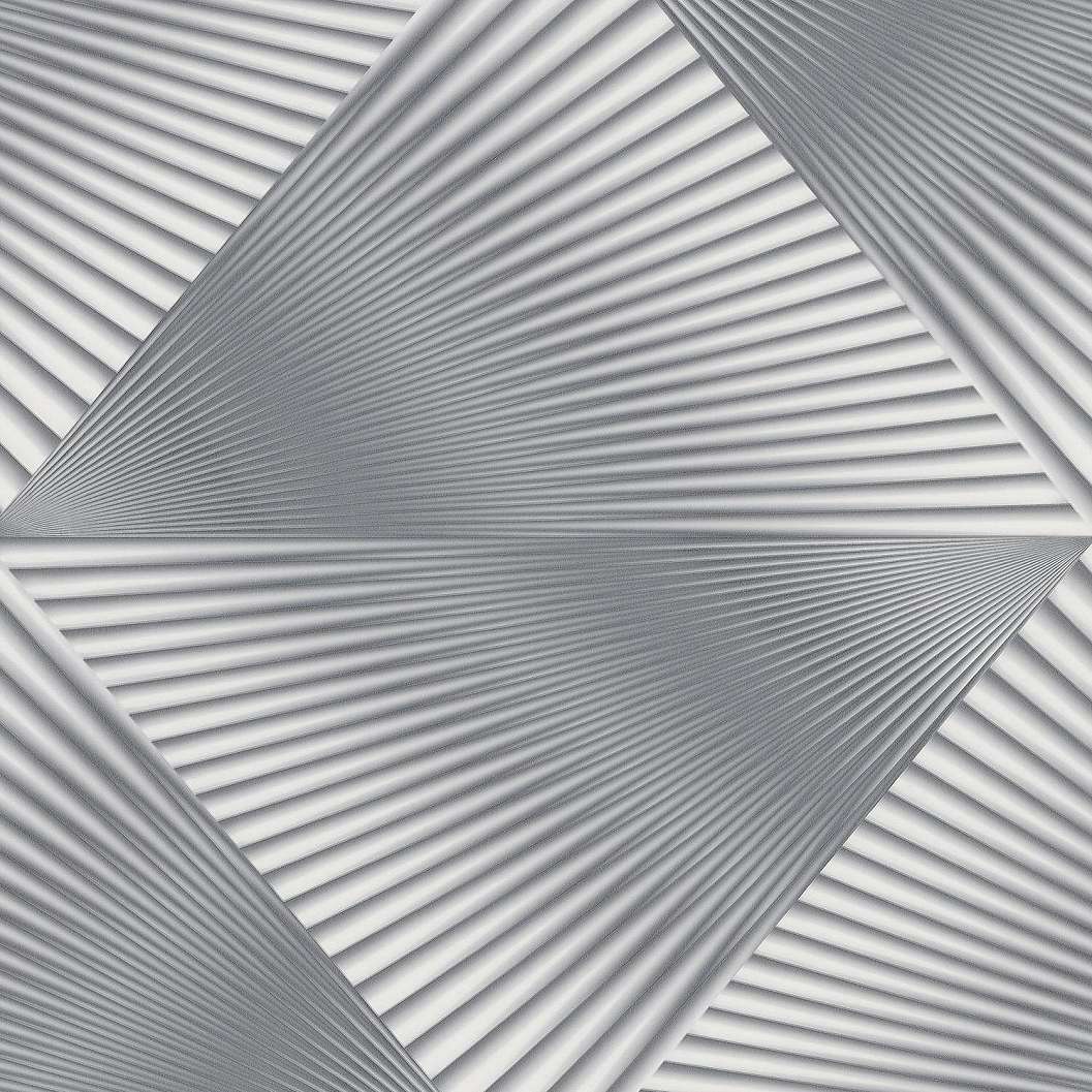 Ezüst dekor tapéta modern 3d hatású geometriai mintával